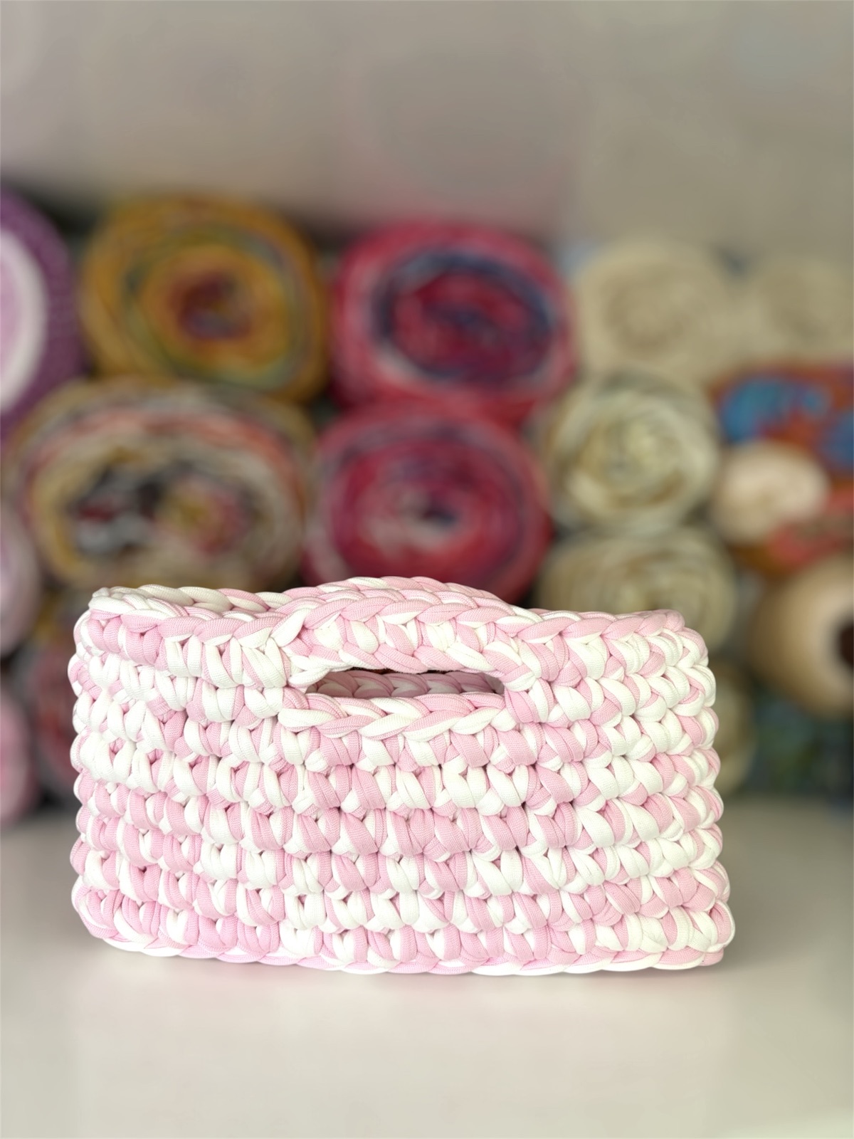 Zinnia  Pink (mini) — handmade crochet bags in the UAE